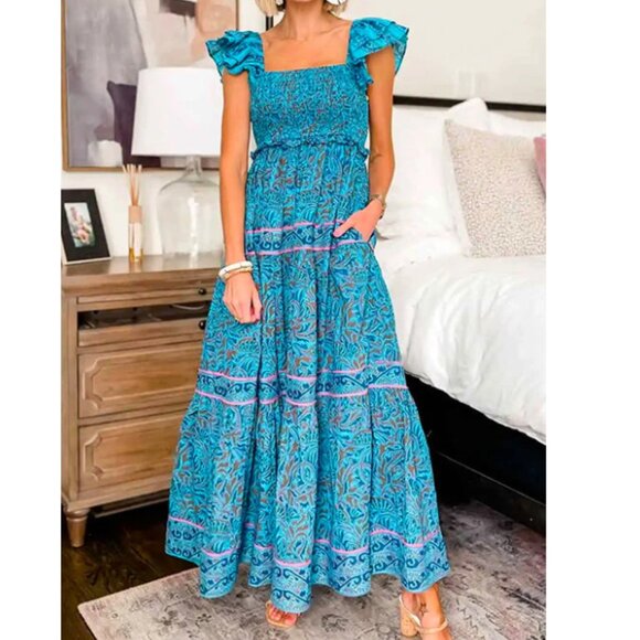 Cleobella Dresses & Skirts - CLEOBELLA Marilyn Organic Cotton Dress In Zuri Block Print